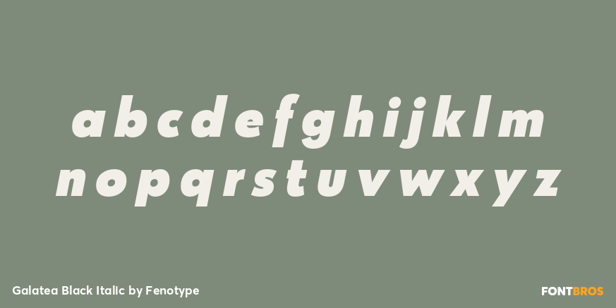 Galatea Black Italic Font Poster #3