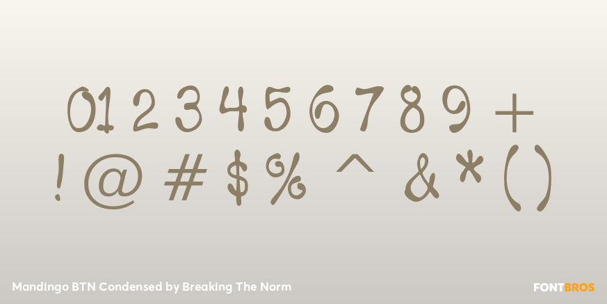 Mandingo BTN Condensed Font Poster #4