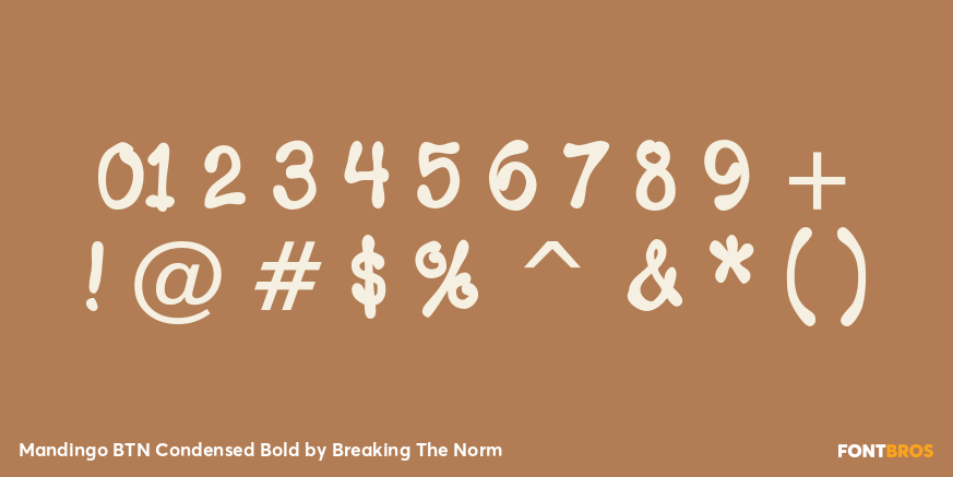 Mandingo BTN Condensed Bold Font Poster #1
