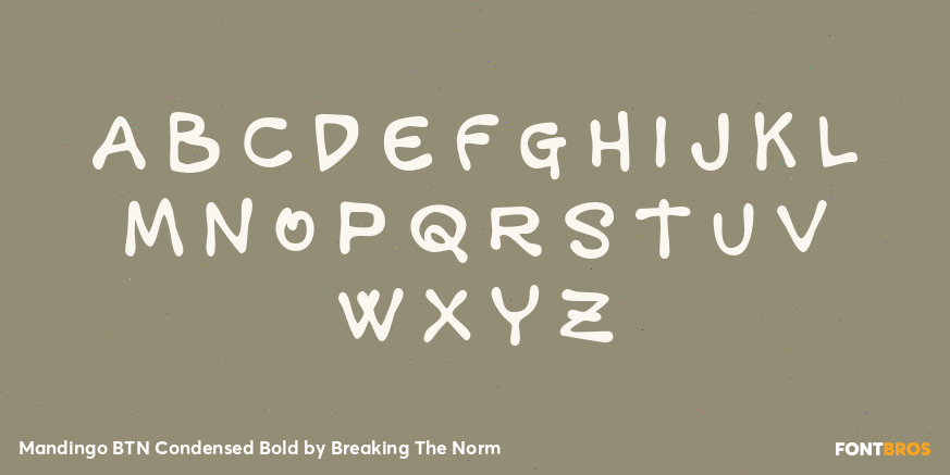 Mandingo BTN Condensed Bold Font Poster #2