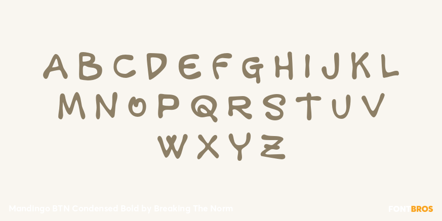 Mandingo BTN Condensed Bold Font Poster #1