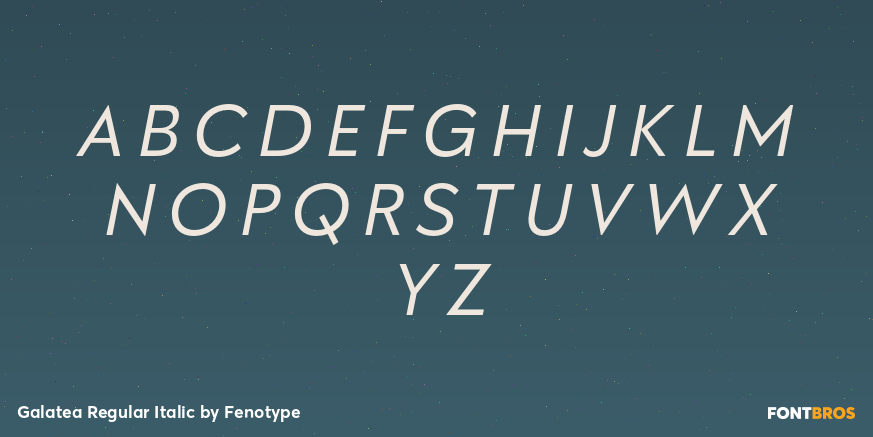 Galatea Regular Italic Font Poster #2