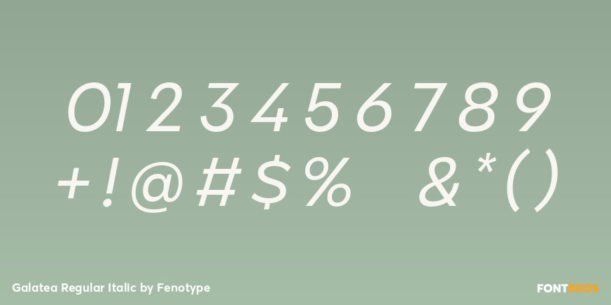 Galatea Regular Italic Font Poster #4