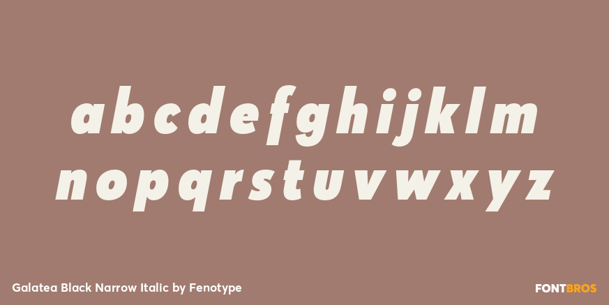 Galatea Black Narrow Italic Font Poster #3