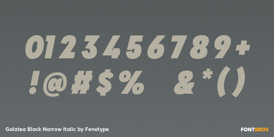 Galatea Black Narrow Italic Font Poster #4