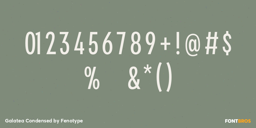 Galatea Condensed Font Poster #1