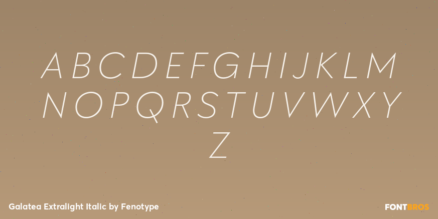 Galatea Extralight Italic Font Poster #2