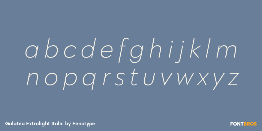Galatea Extralight Italic Font Poster #3