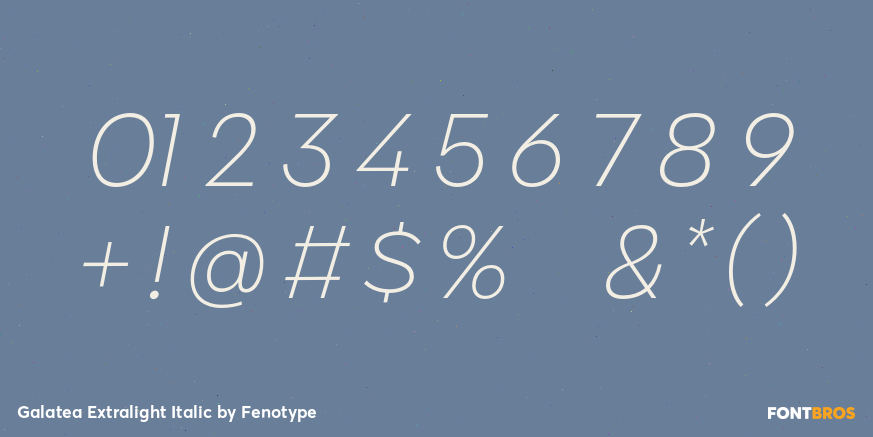 Galatea Extralight Italic Font Poster #4
