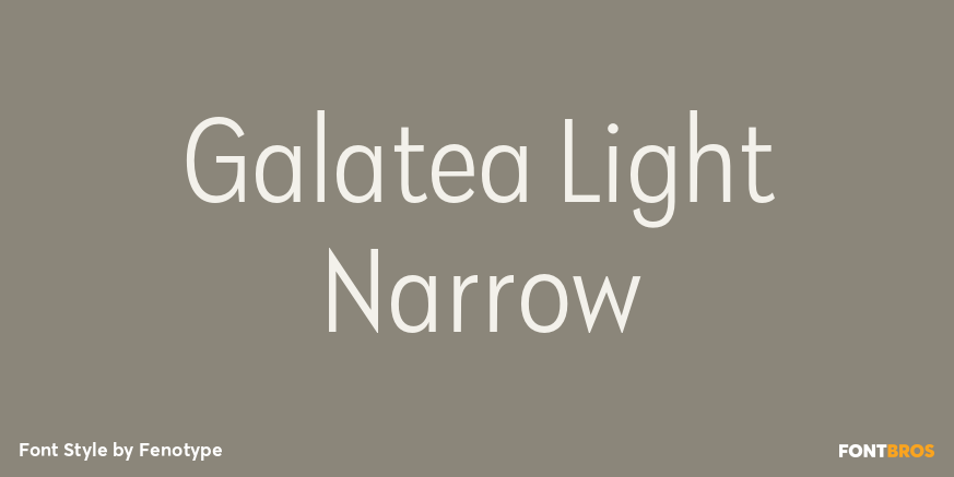 Galatea Light Narrow Font Poster #1