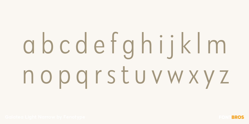 Galatea Light Narrow Font Poster #1
