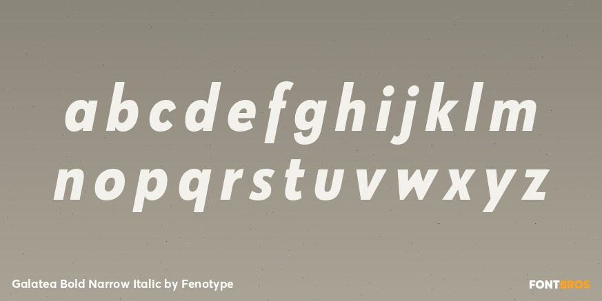 Galatea Bold Narrow Italic Font Poster #3