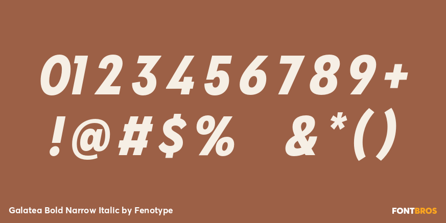 Galatea Bold Narrow Italic Font Poster #4