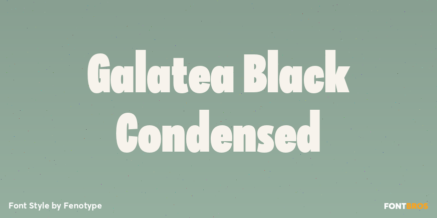 Galatea Black Condensed Font Poster #1