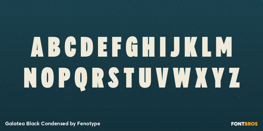 Galatea Black Condensed Font Poster #1
