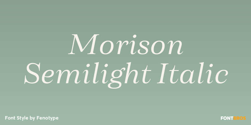 Morison Semilight Italic Poster
