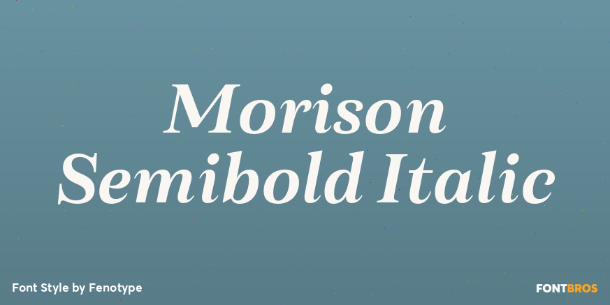 Morison Semibold Italic Font Poster #1