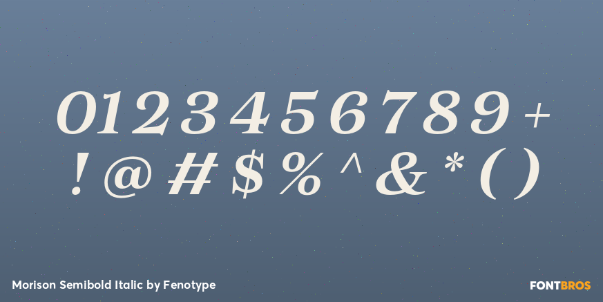Morison Semibold Italic Font Poster #1