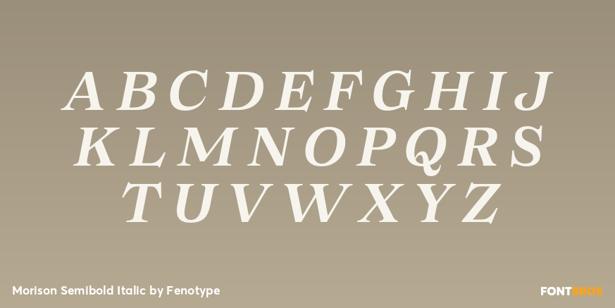 Morison Semibold Italic Font Poster #1