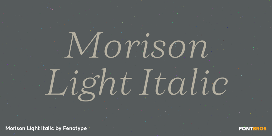 Morison Light Italic Font Poster #1