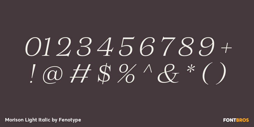 Morison Light Italic Font Poster #4