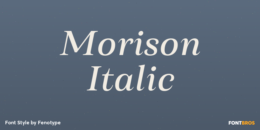 Morison Italic Poster