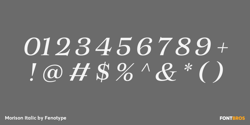 Morison Italic Font Poster #1