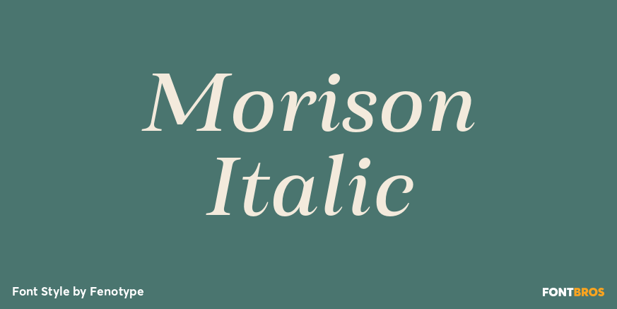 Morison Italic Poster