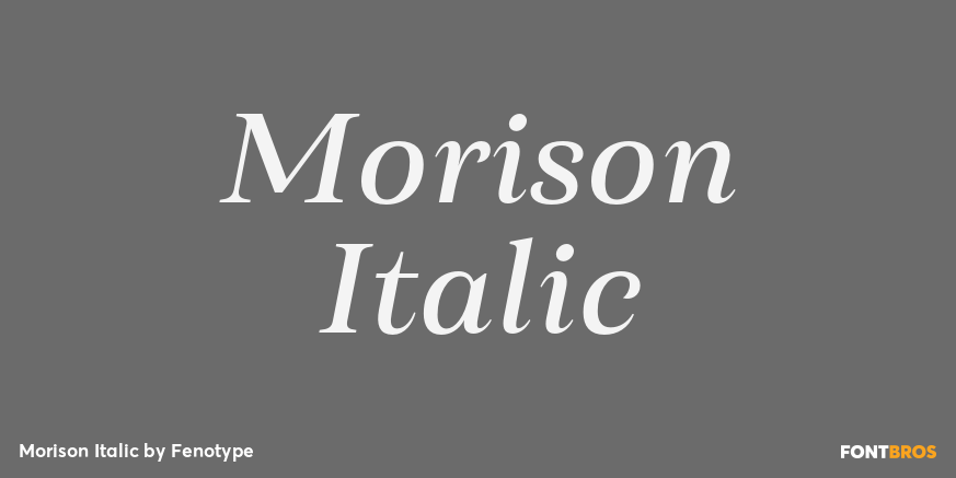 Morison Italic Poster
