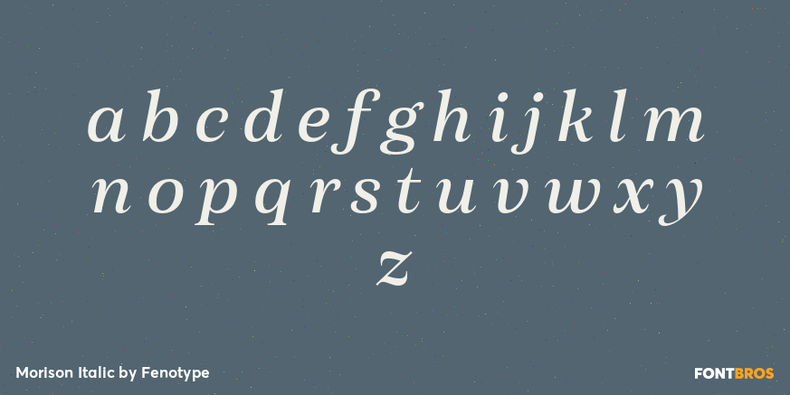 Morison Italic Font Poster #1