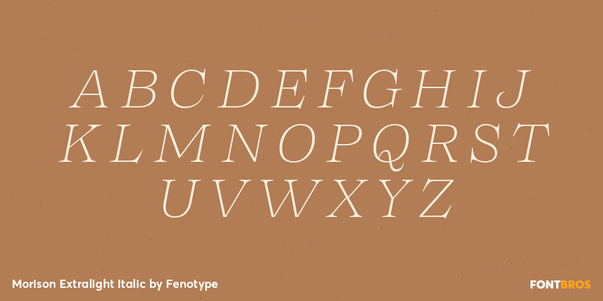 Morison Extralight Italic Font Poster #2