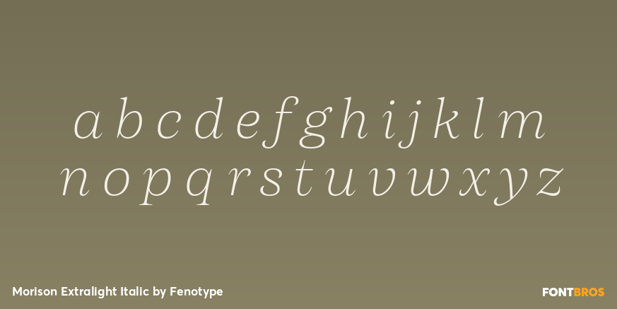 Morison Extralight Italic Font Poster #3