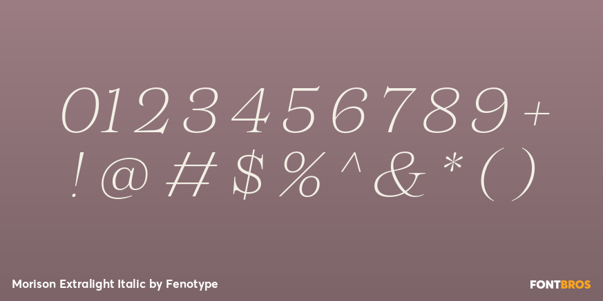 Morison Extralight Italic Font Poster #4