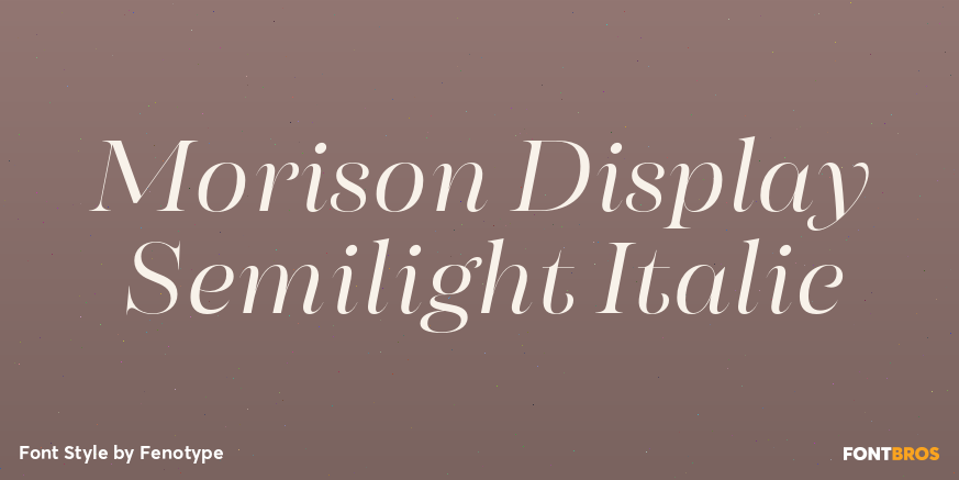 Morison Display Semilight Italic Font Poster #1