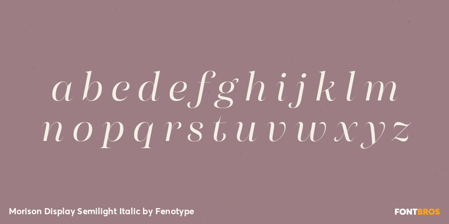 Morison Display Semilight Italic Font Poster #1