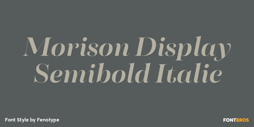 Morison Display Semibold Italic Font Poster #1