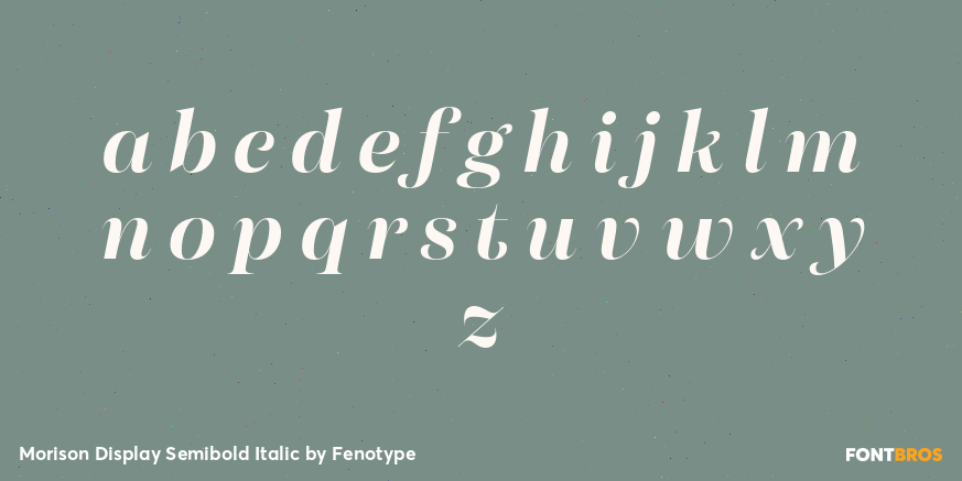 Morison Display Semibold Italic Font Poster #3