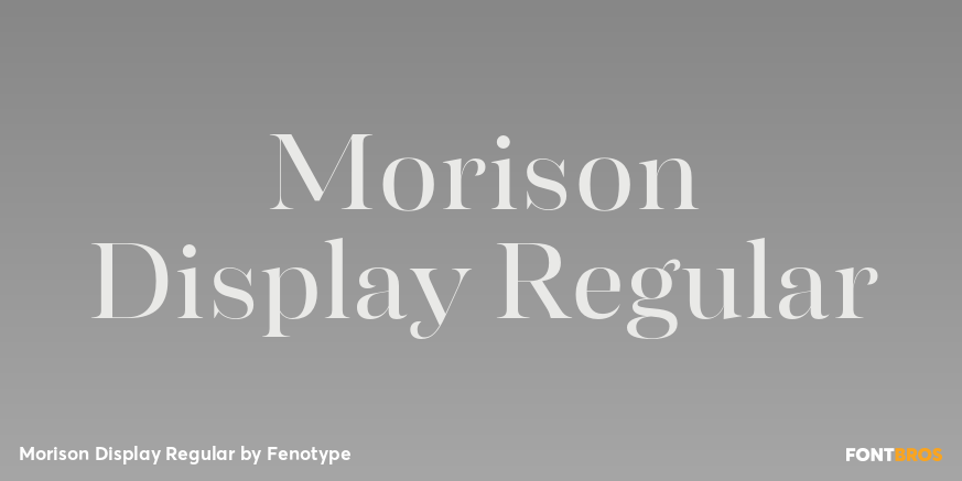Morison Display Regular Font Poster #1