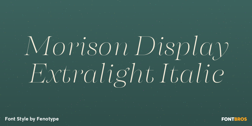 Morison Display Extralight Italic Font Poster #1