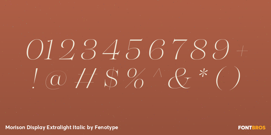 Morison Display Extralight Italic Font Poster #1