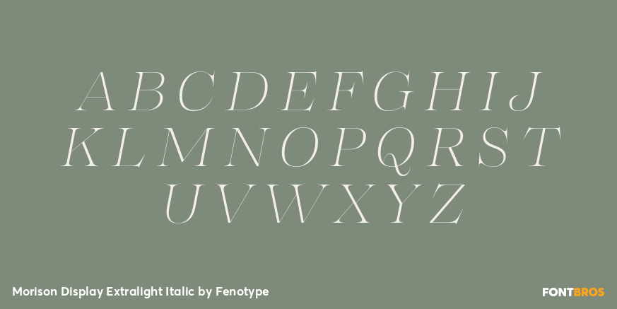 Morison Display Extralight Italic Font Poster #2