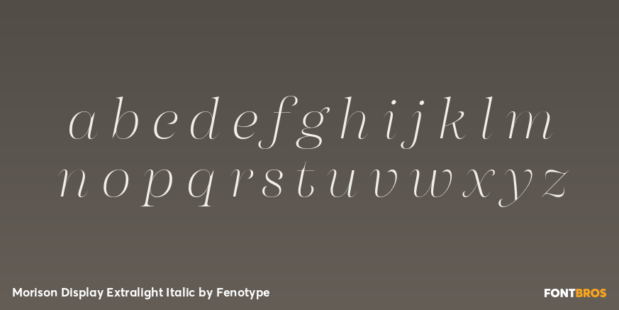 Morison Display Extralight Italic Font Poster #3