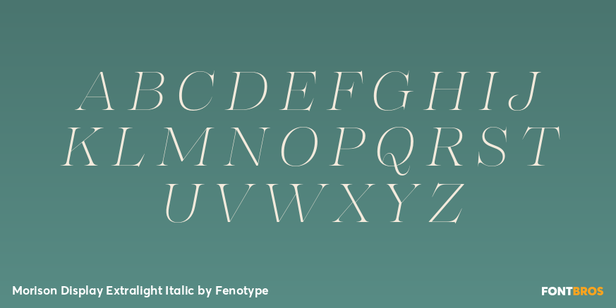 Morison Display Extralight Italic Font Poster #1