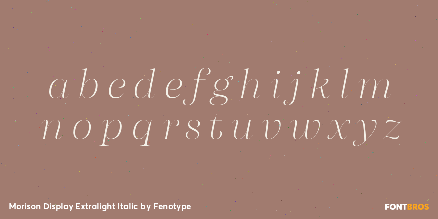 Morison Display Extralight Italic Font Poster #1