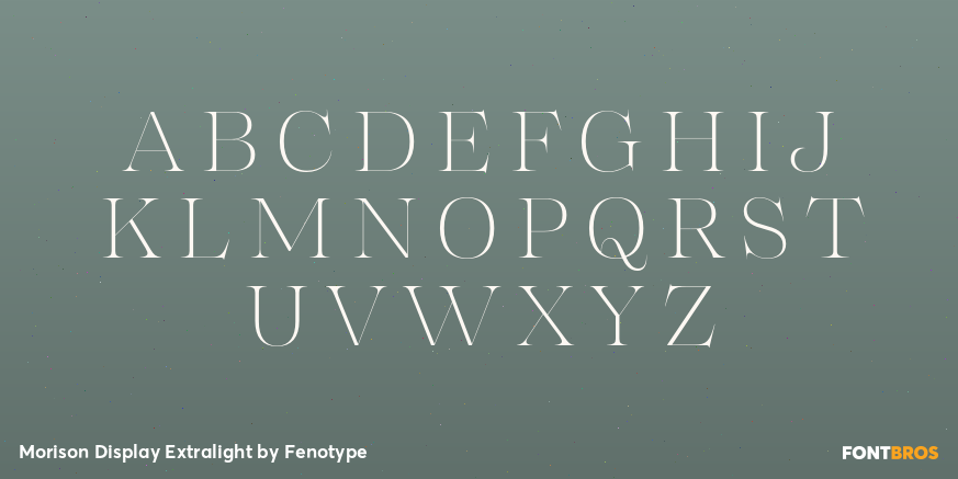 Morison Display Extralight Font Poster #2
