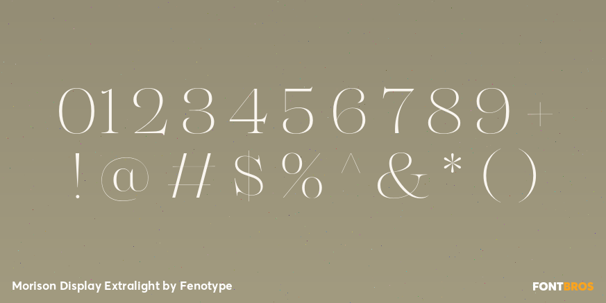 Morison Display Extralight Font Poster #4