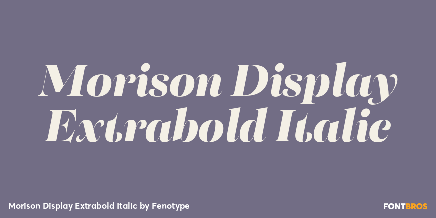 Morison Display Extrabold Italic Font Poster #1