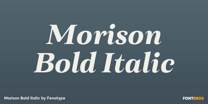Morison Bold Italic Font Poster #1
