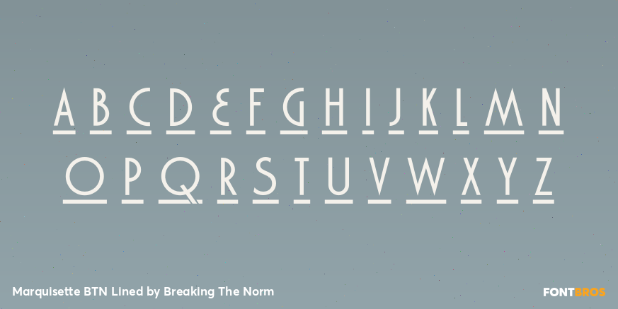 Marquisette BTN Lined Font Poster #1