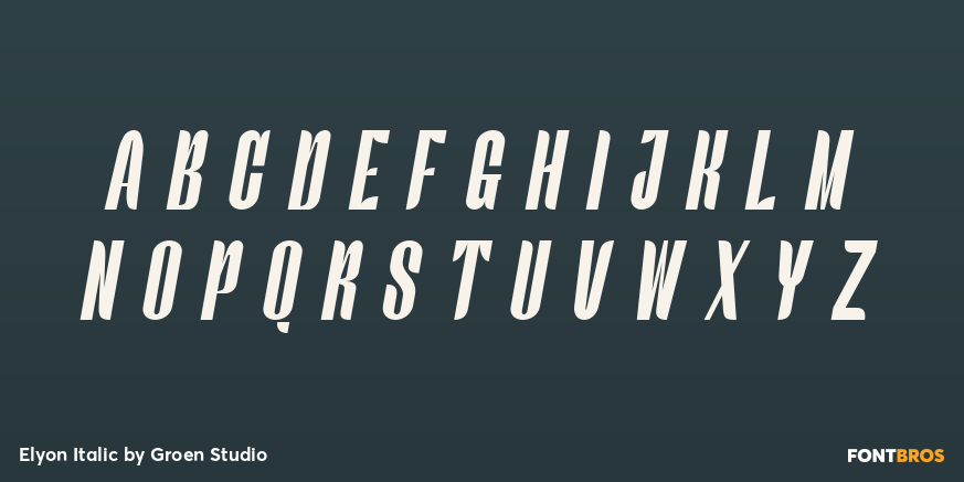 Elyon Italic Font Poster #2
